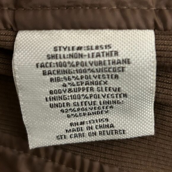 Sebby Collection Women's Faux Leather Jacket with Moto Details Front Zip Size XL - Picture 12 of 16